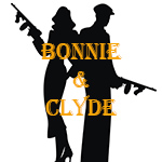 Bonnie and Clyde costume hire 1930s vintage gangster suit and flapper dress with period accessories. Authentic Bonnie and Clyde costumes featuring prohibition-era style hats, ties, and dresses. Thespis Theatrical Costumiers. Bonnie and Clyde outfits for stage productions and events. 1920s and 1930s costume hire: Bonnie and Clyde inspired Great Depression era attire. Complete Bonnie and Clyde costume set with gangster suit, vintage dress, and accessories for theatre productions.